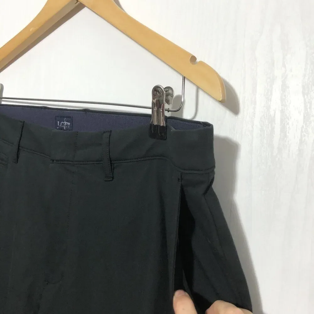 J.Crew Tech 484 Pants Mens 34 34 Black Slim Fit Straight Leg Stretch Preppy New
